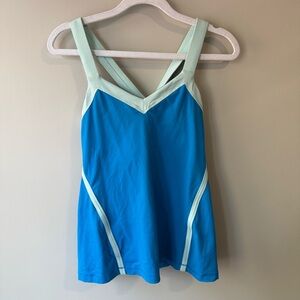 Lululemon Athletica Blue and Light blue Tank Top with built in bra